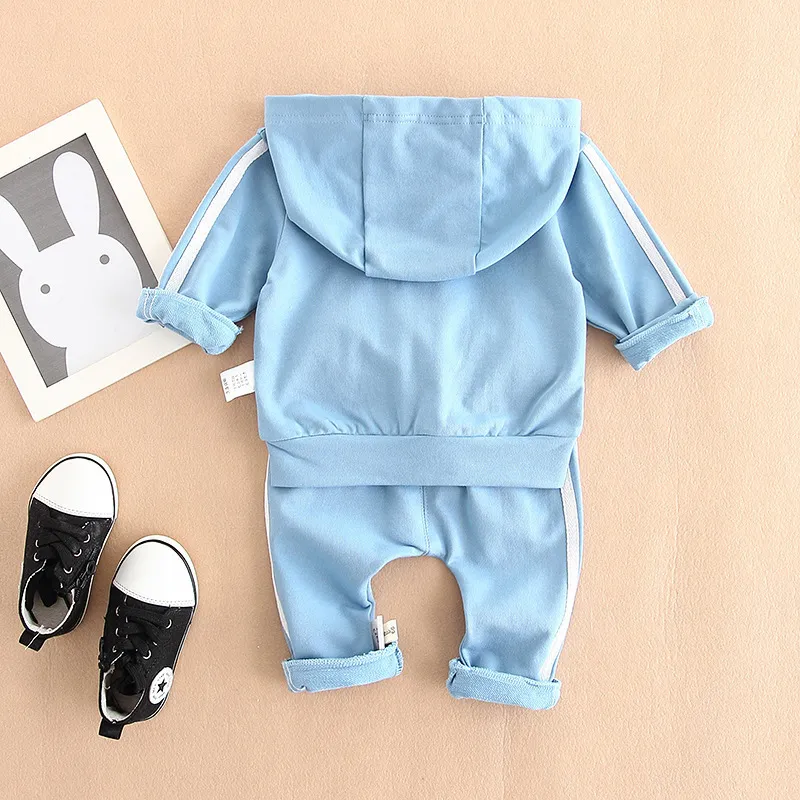 Baby Kleidung Baumwolle Hoodie Tops + Hosen Leggings 2 stücke Nette Brief Baby Kleidung Sets Neugeborenen Warme Outfits 3 farben Für Babys 0-3T