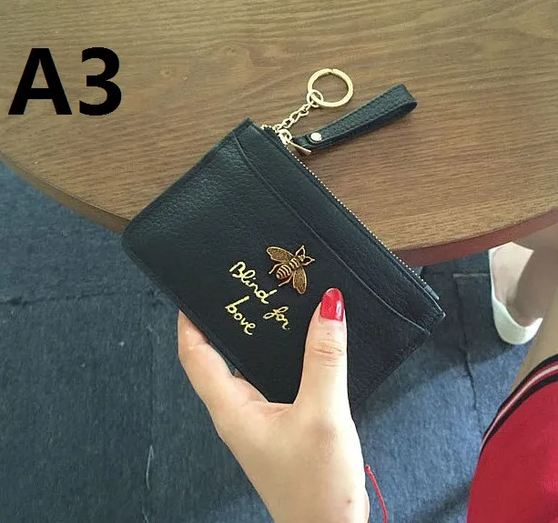 2019 Women039S Wallet Rectangle Leather Leather Women039S Billfold Zero Purse محفظة صغيرة حقيبة بطاقة Honeybee ائتمان قصير 7331452