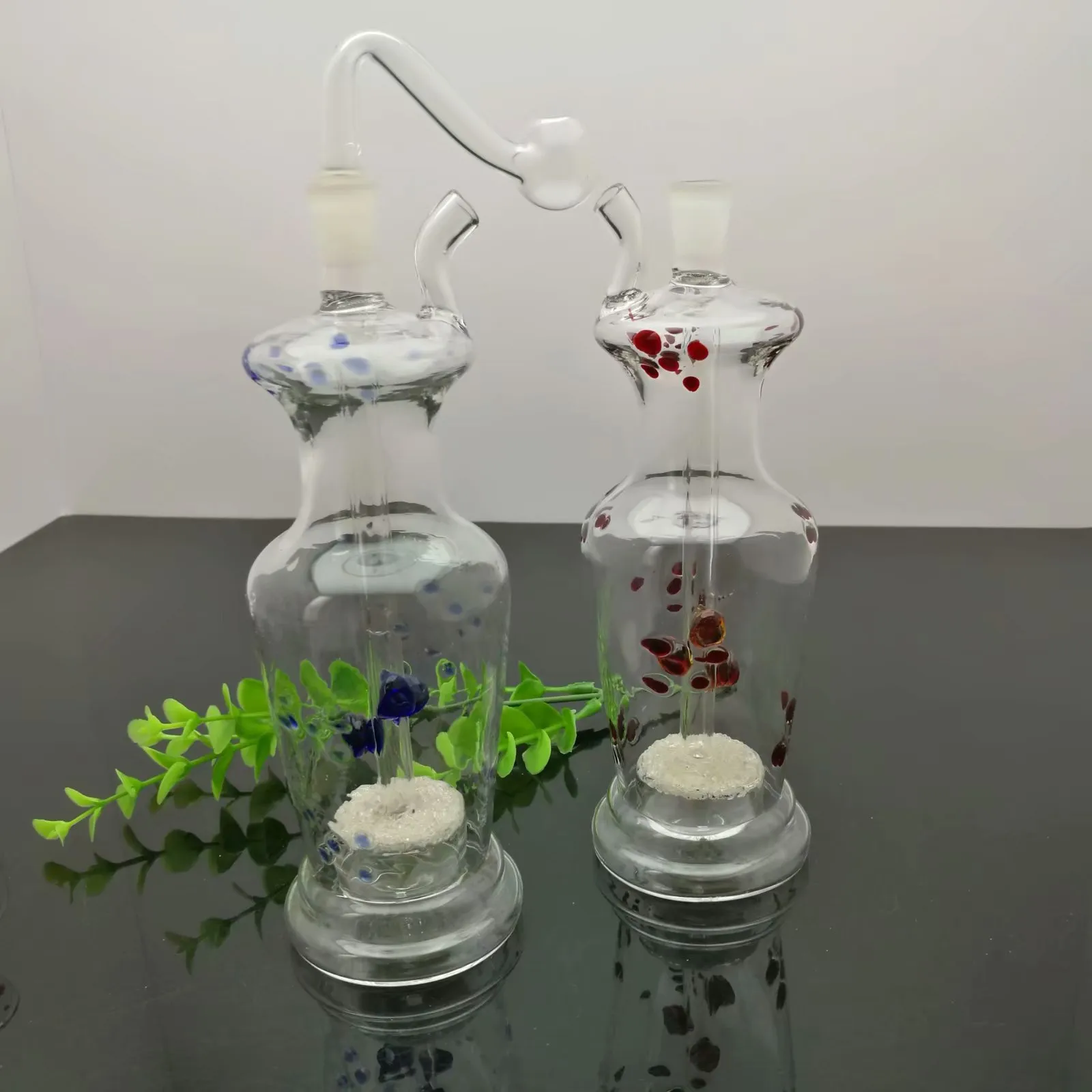 Color point sand core glass water gun Wholesale Glass bongs Oil Burner Glass Water Pipes Oil Rigs Smoking 