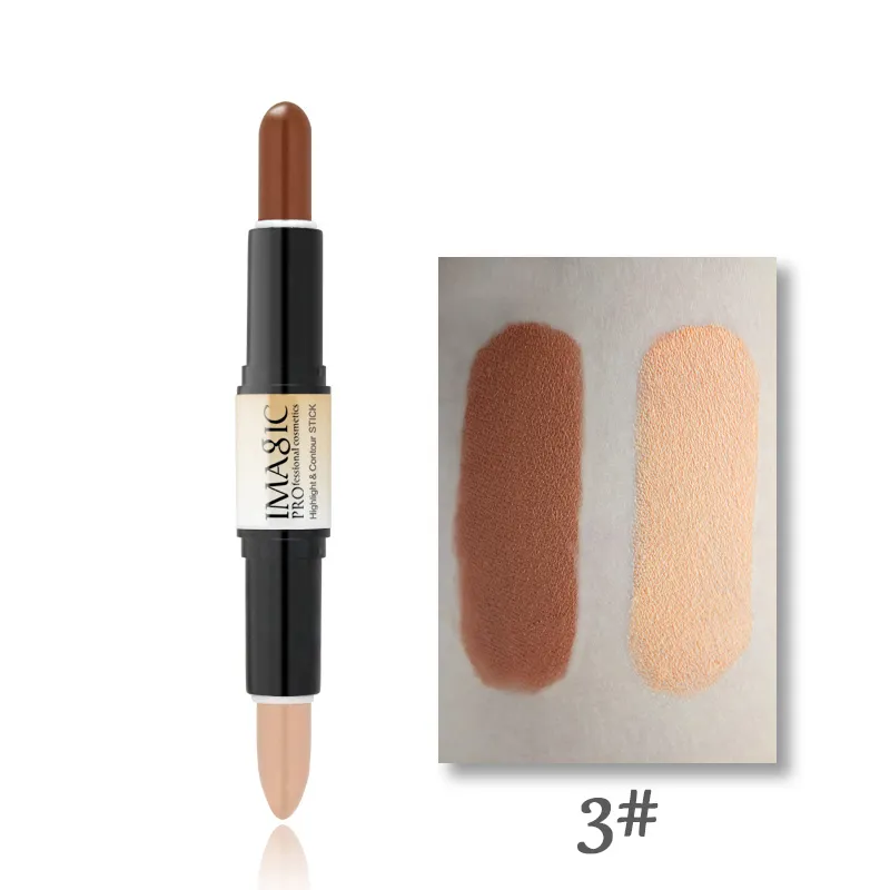 Maquillage crémeux double extrémité 2 en 1 Contour Stick surligneur bronzant créer 3D correcteur de visage couverture complète Blemish5308136