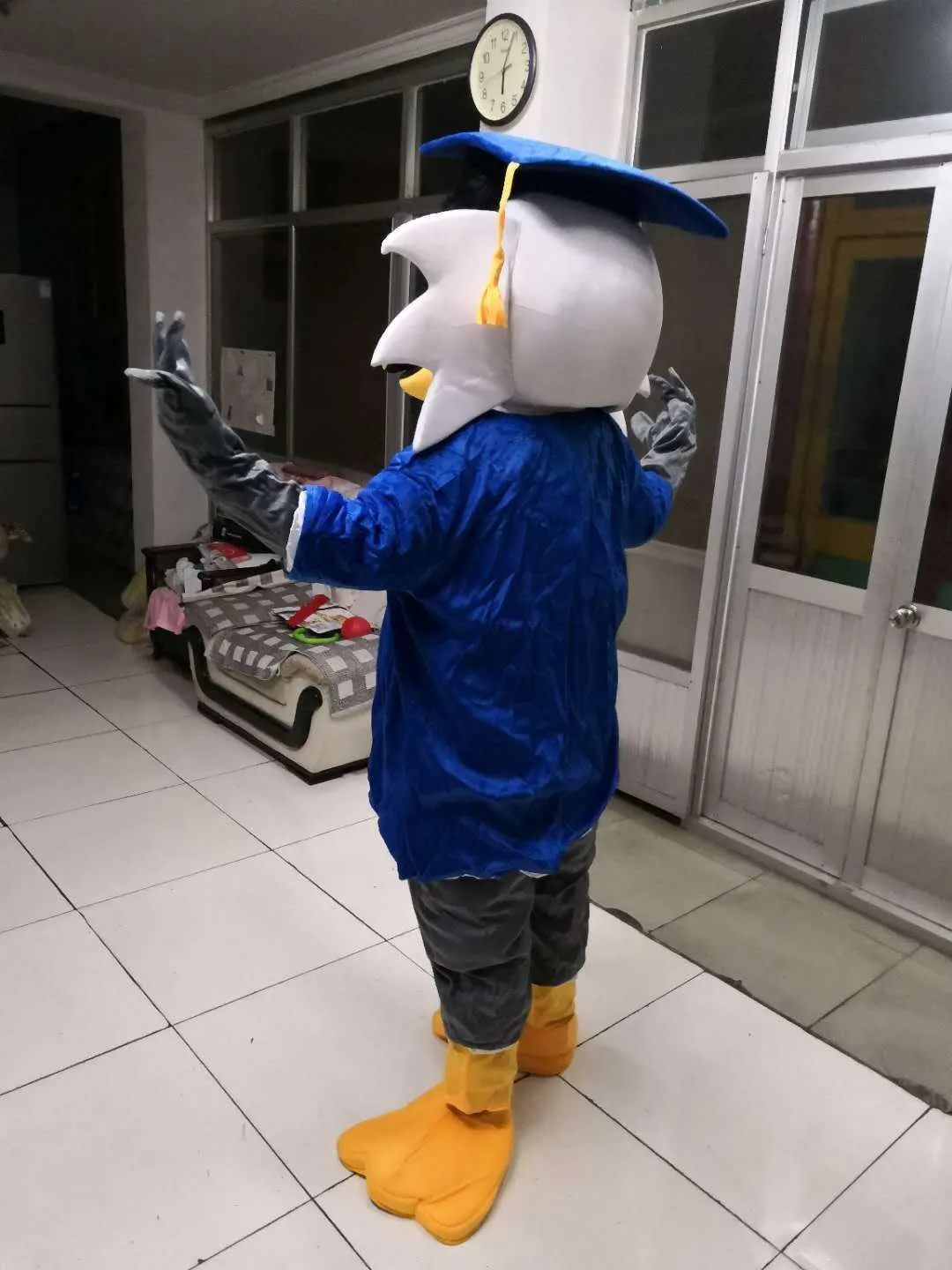 High-quality Real Pictures Owl Dr. Mascot Costume Mascot Cartoon Character Costume Adult Size 