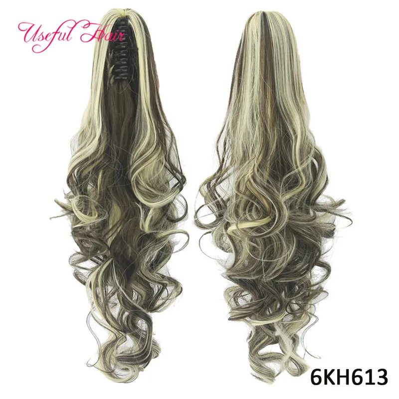 Syntetiska hästsvansar Lång Curly Claw Ponytail Clip In Hair Extensions Hårstycke Ponnysans Syntetiska Hårtillbehör Högkvalitativ grossist