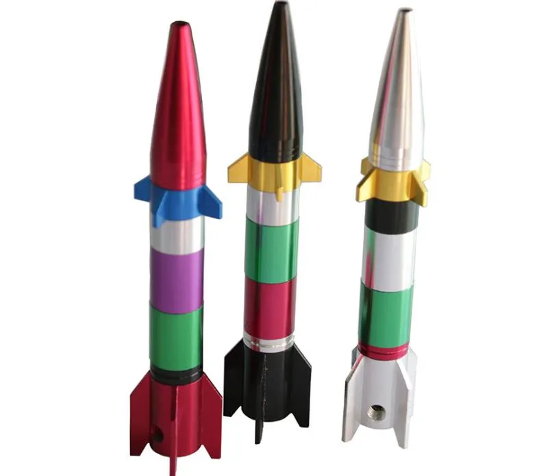 Yaratıcı Renk roket modelleme büyük boy füze metal boru çıkarılabilir taşınabilir sigara seti