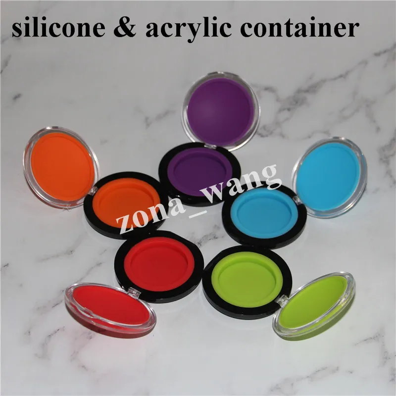 Barattoli di silicone all'ingrosso Contenitore cera tacca da 6 ml a forma di bocchino silicone bocchetto acrilico conchiglie silicone contenitori