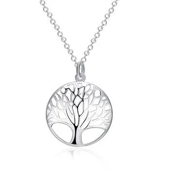 Daily Deals 925 Silver living Tree of life Pendant Necklace Fit 18inch O Chain or earrings Bracelet Anklet for Women Girl Wholesale