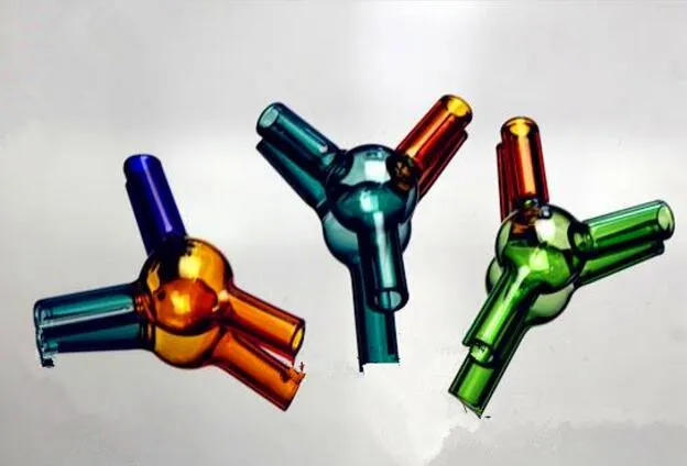 Boule de couleur double volante ﾠ, Accessoires pour bangs en verre en gros, Pipe à eau en verre pour fumer, Livraison gratuite