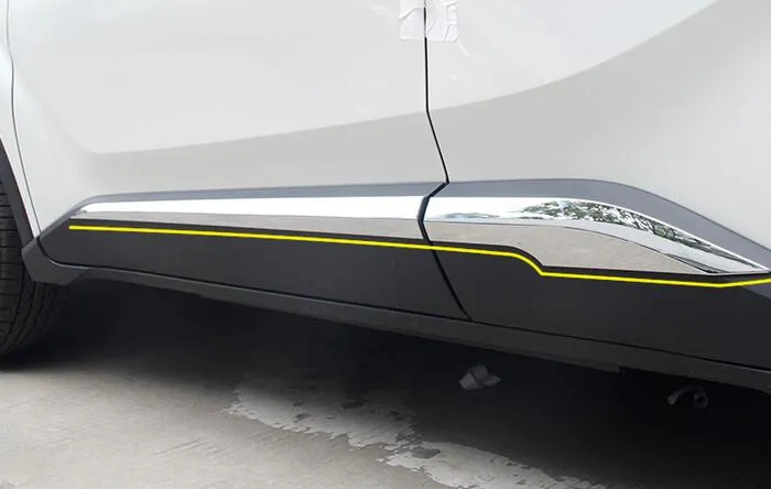 ABS cromado de alta qualidade 4pcs tira decoração de superfície porta do carro, a guarnição de proteção para TOYOTA CHR CHR 2016-2018