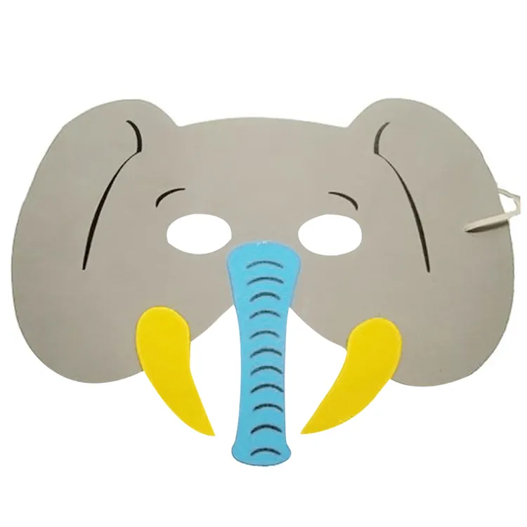 Mask Toy Birthday Party Supplies EVA Foam Animal Masks Cartoon Kids Partys Dress Up Costume Zoo Jungle Party Decoration