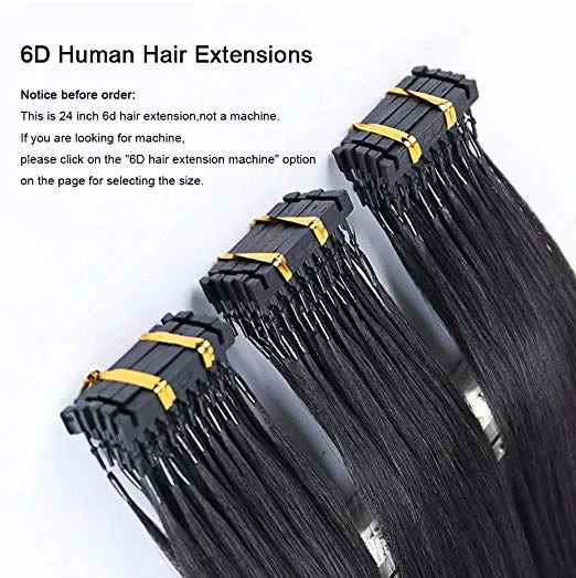 Aangepaste kleur Beschikbaar 6D Menselijk Hair Extensions 9A Black Blonde Brown Ombre Hoogtepunt 100strands 100Gram / Set kan met ijzer worden gestyled