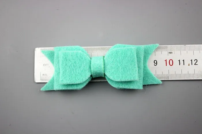 hot selling new style girls' handmade decorative solid felt hair bow for baby headband from china supplier