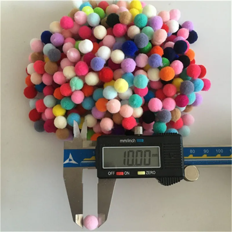 / lote hábil comércio ponpon 10mm multicolor pompom diy decoração bola pompons manual infantil brinquedos educativos acessórios grátis navio
