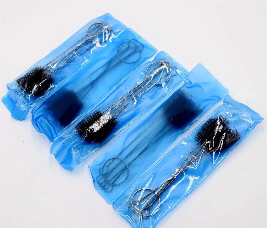 Mini tubi dell'acqua della spazzola la pulizia degli strumenti la pulizia della spazzola del tubo di vetro accessori bong in vetro con set da 5 pezzi