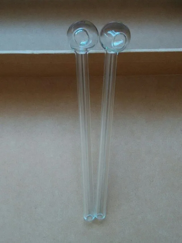 Droite longue casserole transparente Bangs en verre en gros Brûleur à mazout Conduites d'eau en verre Plates-formes pétrolières sans fumer