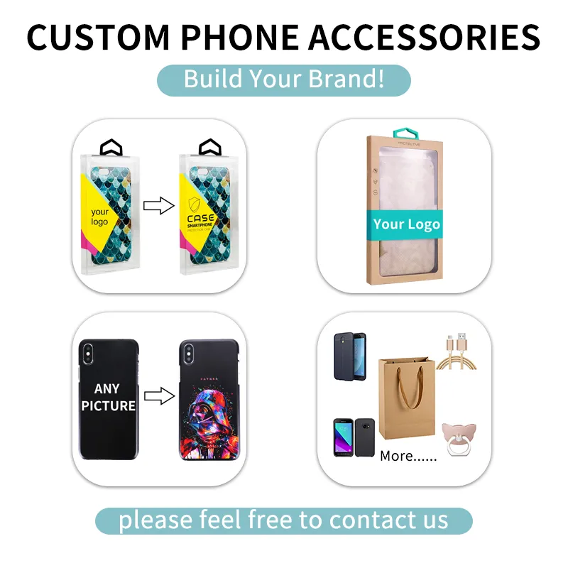 Confezione personalizzata da 200 pezzi custodia cellulare iPhone 6 7 8 Sacchetti con cerniera in plastica vendita al dettaglio custodia iPhone 6 Plus X