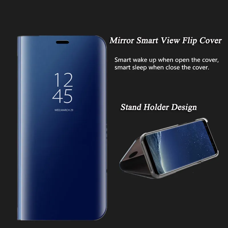 Iphone XS Max Durumda Ayna Görünüm Çevirme Akıllı Uyku Deri Kapak iphoneXR X XS 8 Artı 7 Artı 6 s Artı Kapak