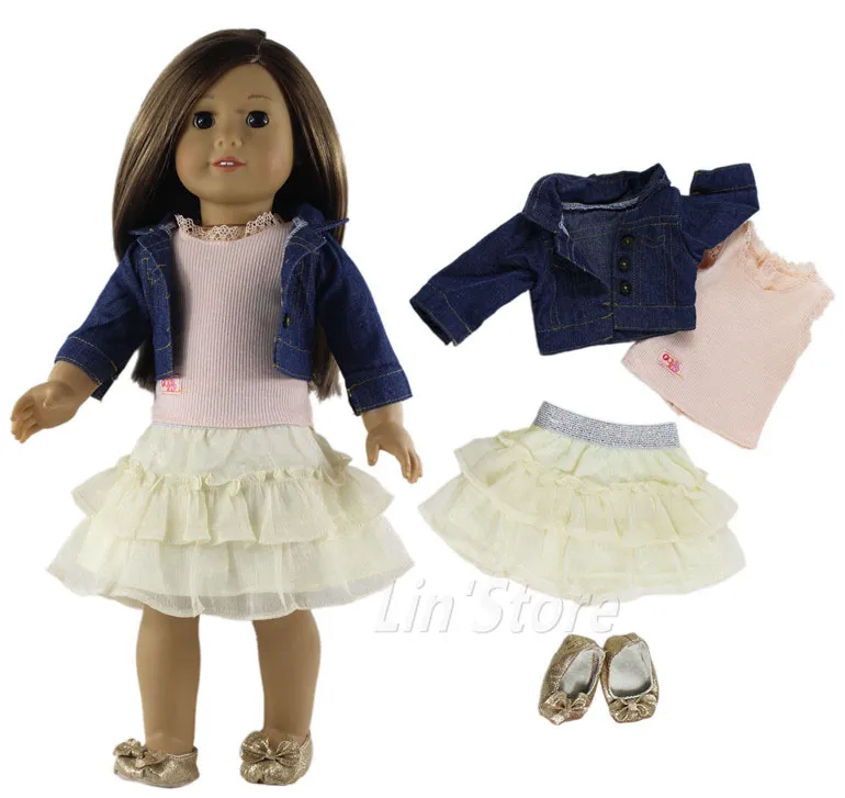 Moda boneca roupas conjunto brinquedo roupa roupa para 18 menina americana  boneca roupas casuais muitos estilo para escolha B04