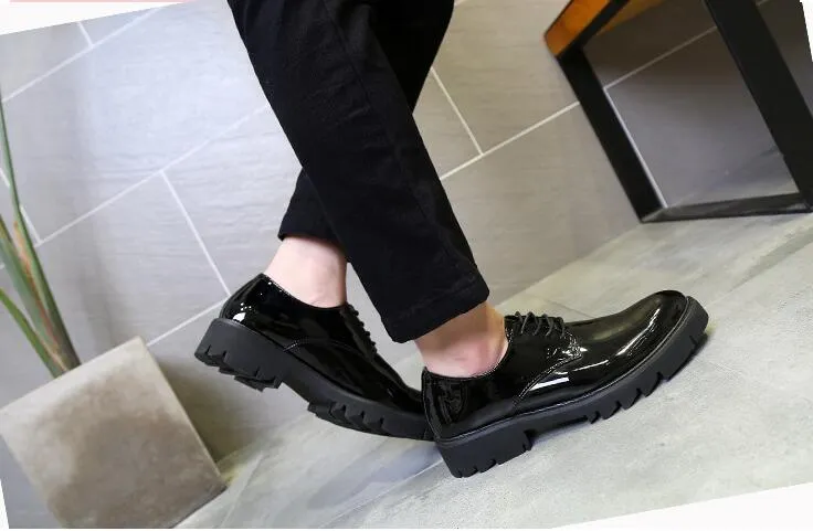 New spring mens dress shoes luxury black loafers wedding dance shoes carving casual shoes size 38-43 253