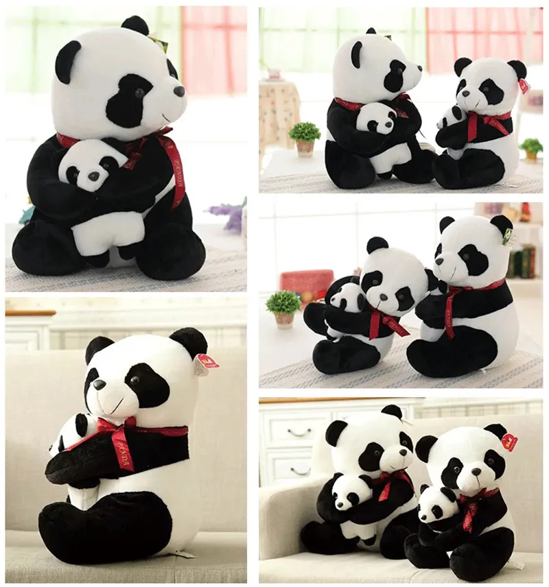 25 cm 30 cm Nowy styl ojciec Panda Plush Toy Kids Soft Small Flush Plush Doll Cartoon Bear Toys La0813470806