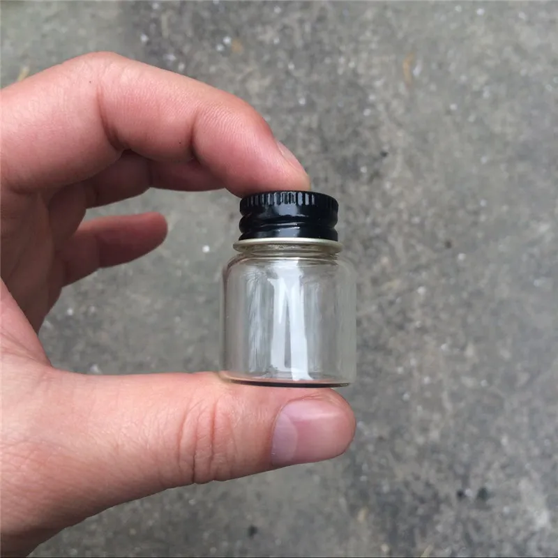 8ml Mini Glass Bottles With Metal Aluminum Screw Cap Small Glass Bottle Empty liquid containers