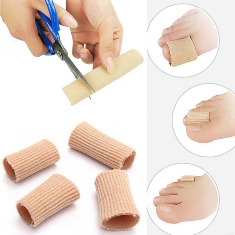 Fabric Gel Tube Bandage Finger Toe Protectors Orthotics Insoles Pain Relief Guard Corrector Feet Care Pedicure Tools