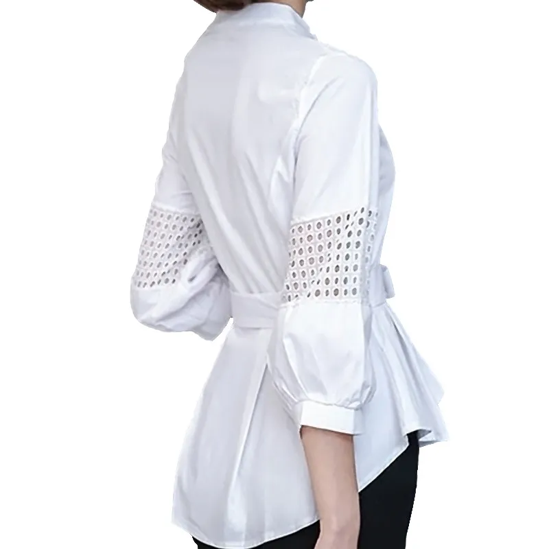 White Shirt Female 2018 Striped Blouses Elegant Tunique Ladies