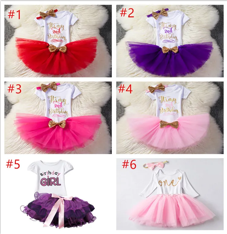 Set di vestiti neonate neonati Abbigliamento bambini Vestito estivo con fiocco di paillettes + top + fascia capelli 3 pezzi Vestiti Bebes Costumi la prima festa di compleanno