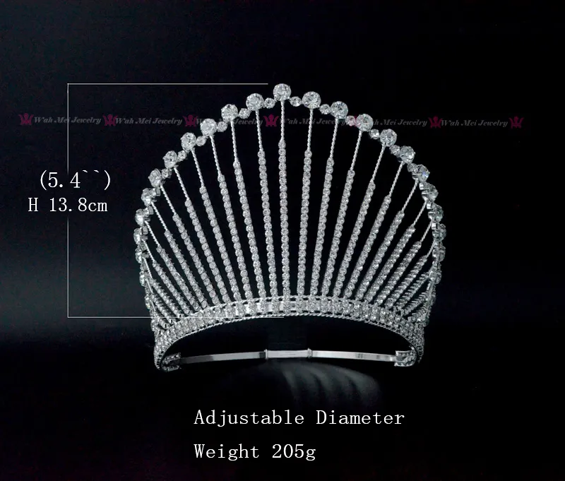 Korony konkursowe Tiaras Color Rhinestone Crystal Regulowane opaska na głowę Bridal Wedding Hair Tiaras MO24241620053188975