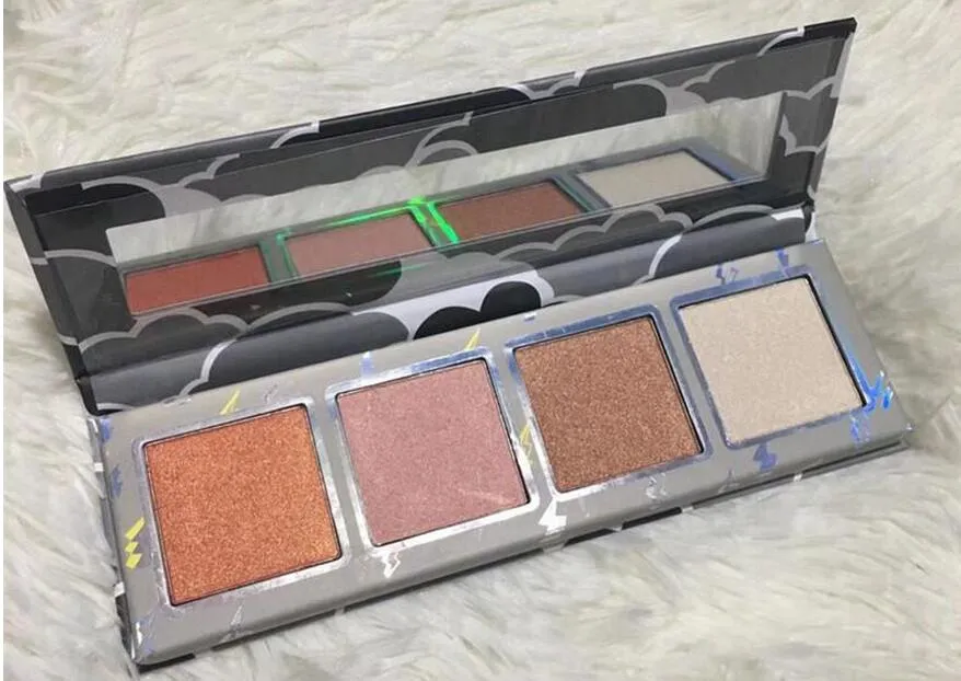 Nyaste Makeup Highlighter Palette Pressad Ljuspulver 4färg Vädret Collection DHL Shipping