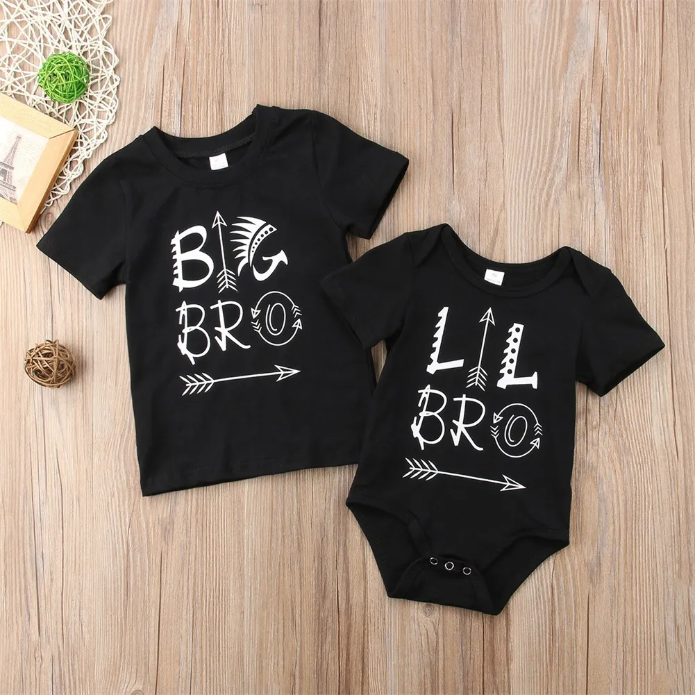 Black Infant Romper \u0026 Big Brother T Shirt Set: Newborn Baby Kids Letter  Print Arrow Family Matching Clothes For Toddler From Bonne_kid, $5.93 |  DHgate.Com, image size:1001x1001