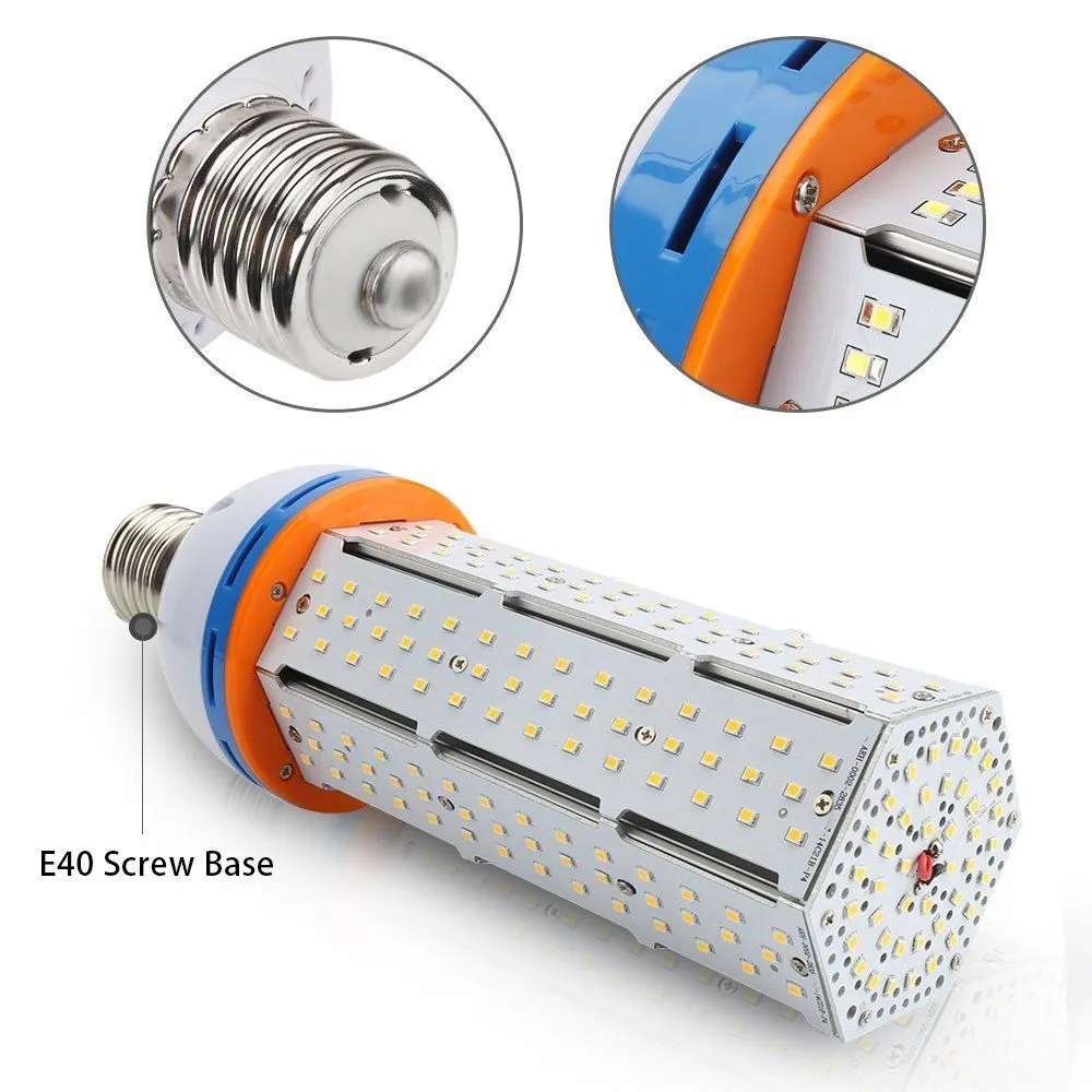 LED الذرة المصباح E27 E40 60W 80W 100W 120W ضوء 360 زاوية SMD 2835 مصباح الإضاءة AC 85V-265V