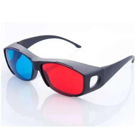 ANEWKODI cadre noir rouge bleu lunettes 3D pour dimensionnel anaglyphe film jeu DVD universel 3D plastique lunettes film jeu vidéoTV