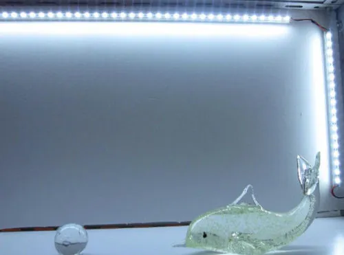 LED بار أضواء داخلي للماء 5630 SMD 50 سنتيمتر 36 المصابيح الشريط الصلب خزانة ضوء نقية دافئة أبيض مع غطاء DC12V