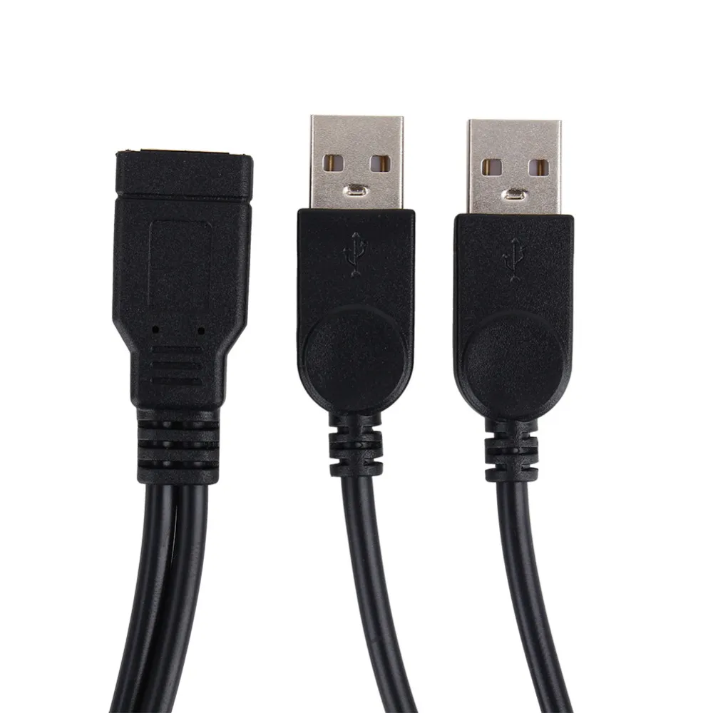 USB 2.0 A Male naar USB Female 2 Double Dual USB Female Splitter Verlengkabel HUB Charge