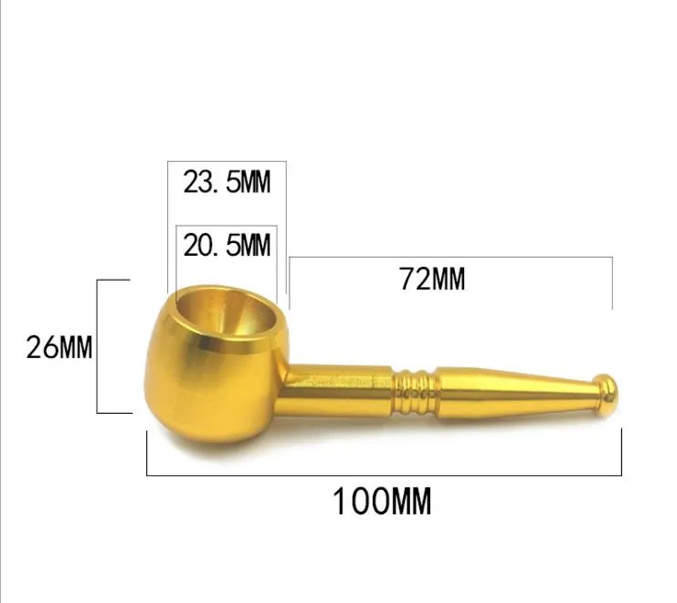 Roman renk Alüminyum Alaşım pot boru metal boru sigara aksesuarları