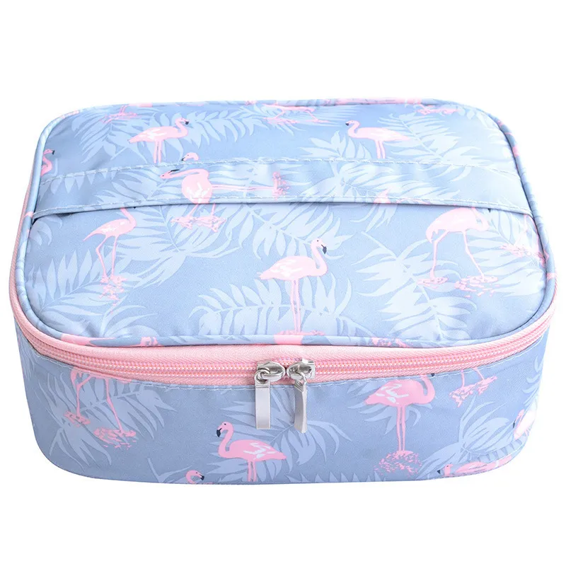 Flamingo imperméable à l'eau femmes sac de maquillage sac cosmétique étui voyage maquillage trousse de toilette organisateur pochette de rangement ensemble boîte professionnelle