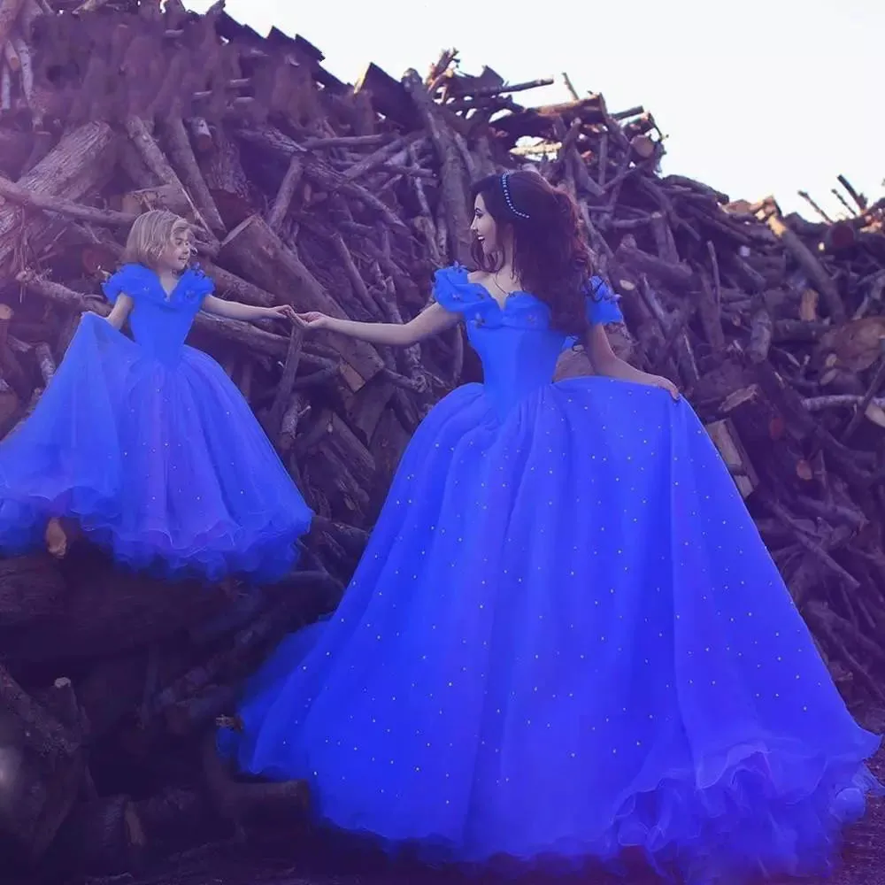 Royal Blue Puffy Ball Gown Prom Dress with Off-the-Shoulder Neckline and  Beaded Applique Evening Dress from Dhgate Prom Dresses - price 148.62