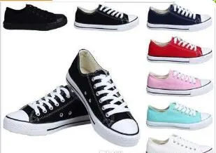 NOUVELLE taille 35-46 Nouvelle étoile unisexe Low-Top High-Top Adult Women's Star Canvas Shoes 13 couleurs Laced Up Casual Shoes Sneaker shoes retail