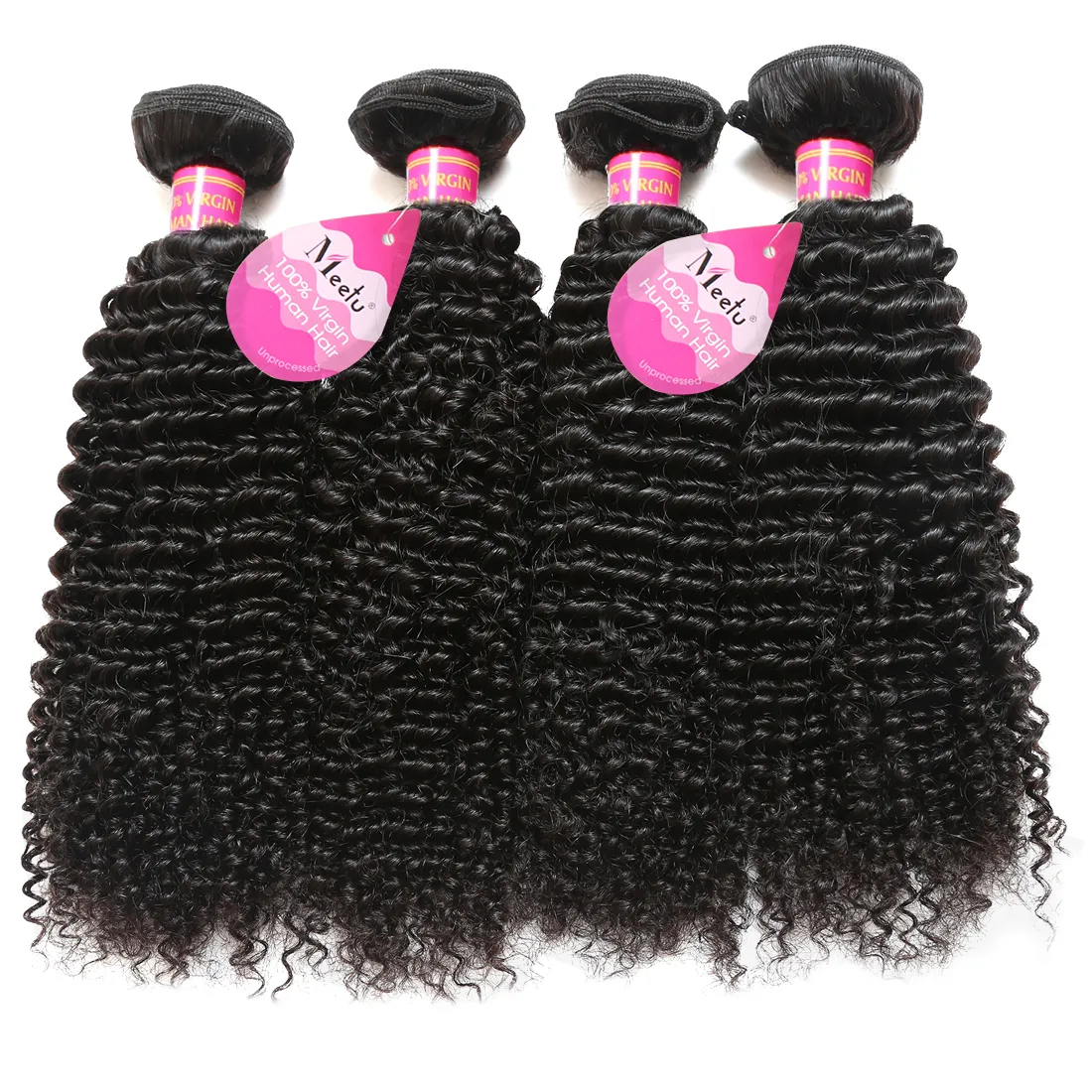 Virgin Weave Brésilien Péruvien Malaisien Naturel Curly Human Jerry Curl Weaves Bundles Extensions Vrigin non transformées pour les femmes noires