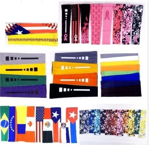 Sports Arm Sleeves 128 colors Professional Compression Sports UV Arm Sleeves Cycling Basketball Armguards