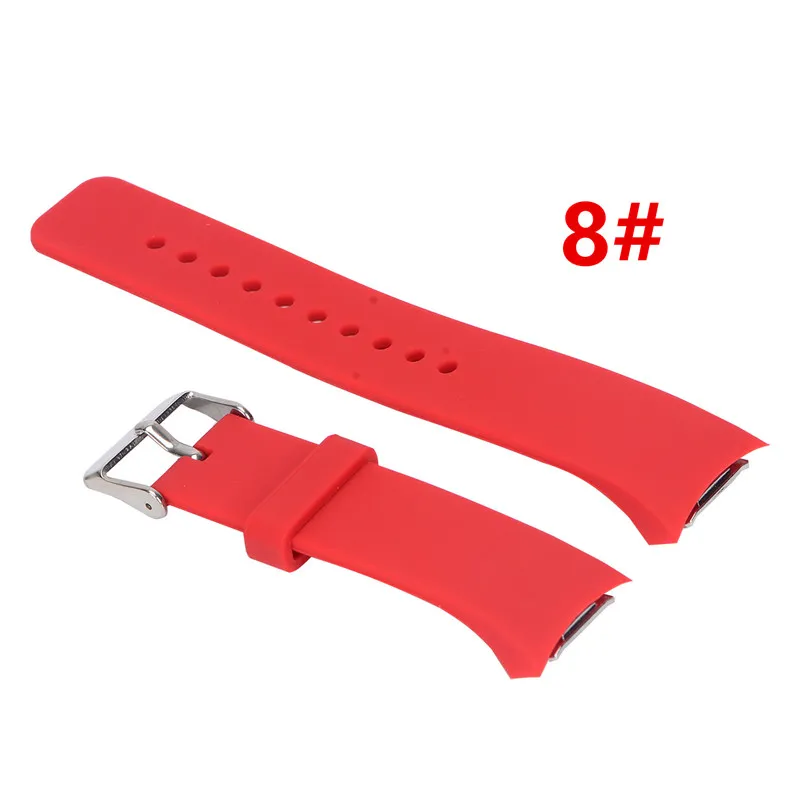 16 Cores Silicone Watch Band para Samsung Galaxy Gear S2 R720 R730 Banda Strap Sport Watch Replacement Bracelet SMR7206161338