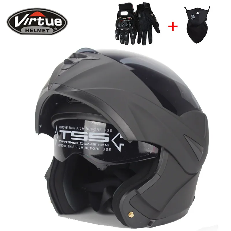 Модный мотоциклетный шлем с двойными линзами, анфас для мотокросса, подходит для мужчин и женщин241N