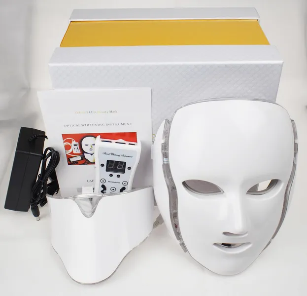 Maschera viso podinamica a LED coreano PDT Maschera viso e collo a LED con Masche podinamiche a LEDAMICA LED Microcorrente