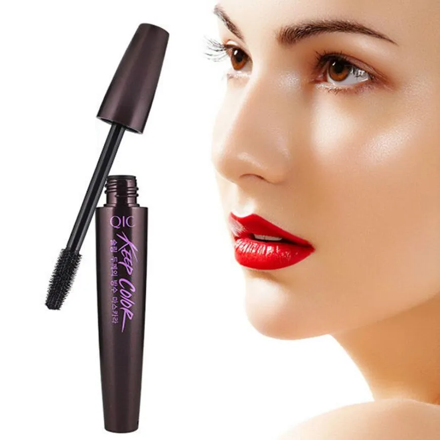 QIC Marca Occhi Trucco Mascara nero Donna Make up Mascara waterproof Ciglia Bellezza Cosmetici Strumento Ciglia Bigodini