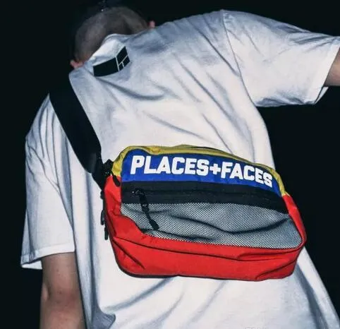 Brand New Places + Faces 3M Sac de planches à roulettes réfléchissant P + F Message Sacs Casual Hommes et femmes Sac à bandoulière Hip-hop Mini Packs de téléphone portable