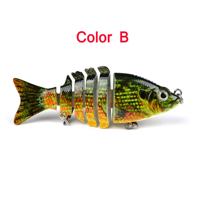 Yeni Bölünmüş Kuyruk Misk Crankbaits 6 Bölüm Balıkçılık Cazibesi Kanca 10.6g 9 cm Süper Canlı gerçekçi plastik kesimleri sert yem