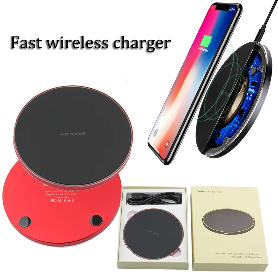 Universal Q1 Wireless Fast Charger 5V 2A 9V 1.67A Ładowanie podkładka do telefonu komórkowego do iPhone'a 8 XS Max S8 S10 Uwaga 8