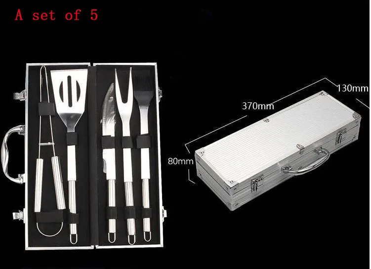 Aço inoxidável Portátil Ao Ar Livre Assado Fish Cooking BBQ Utensílio Grill Set Kit com Saco de Transporte Viagens Piqueniques Acessórios Ferramentas