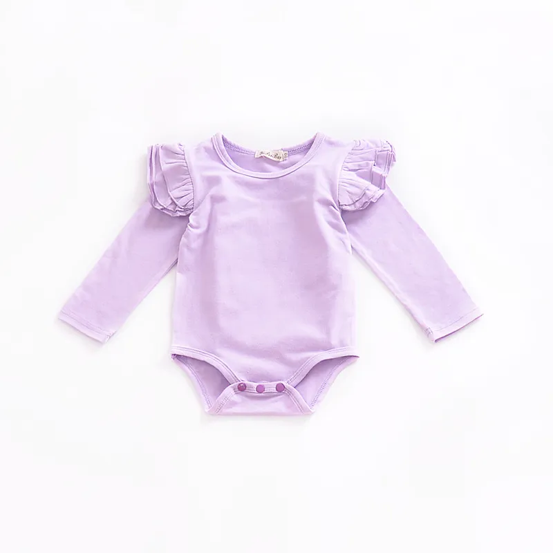 Barboteuse à manches volantes pour bébé, combinaisons à volants INS, nouvelle Boutique, vêtements d'escalade pour enfants, 8 couleurs, C3595, 2018