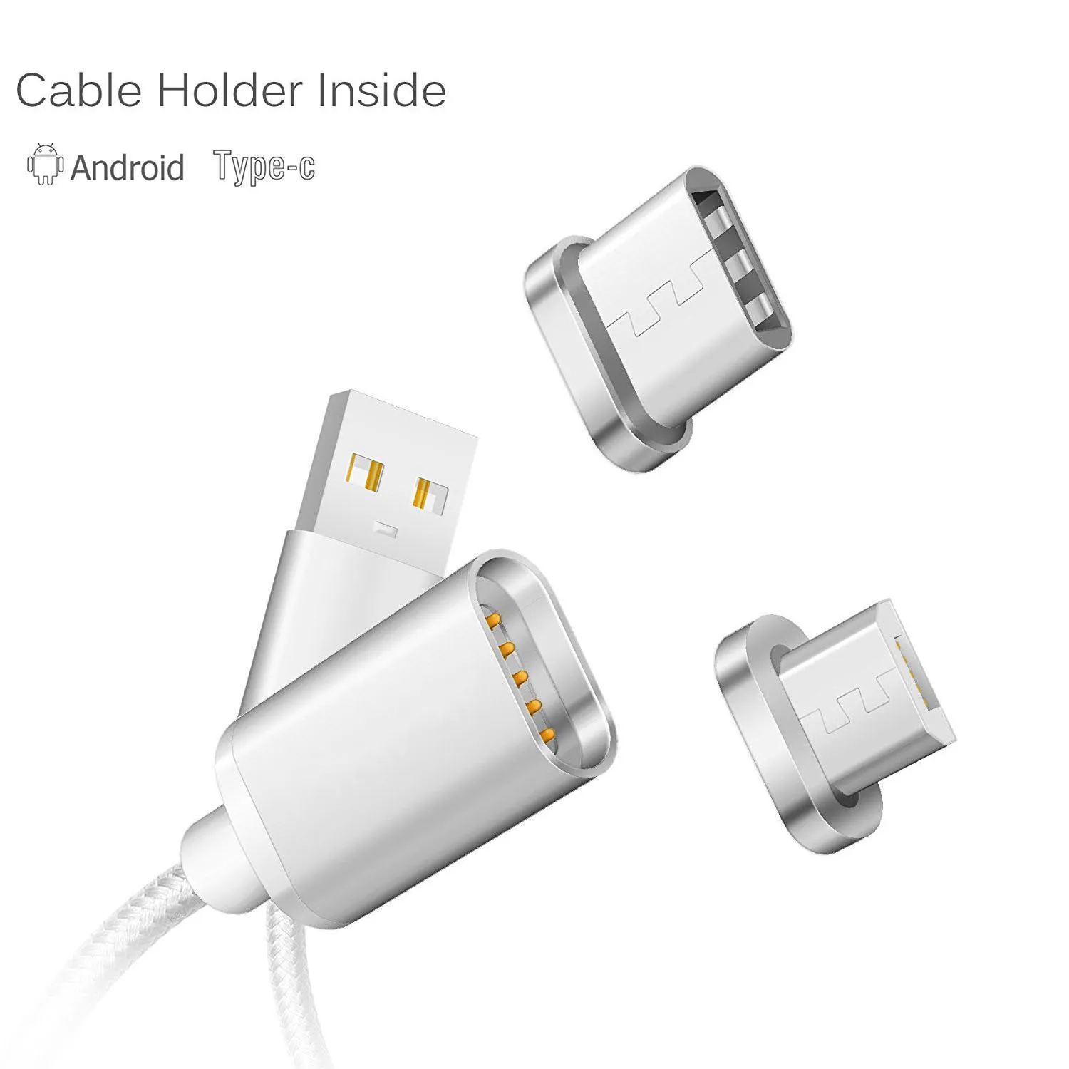 마그네틱 타입 - C 마이크로 USB LED가 빠른 충전 충전기 케이블 와이어 데이터 싱크 충전기 어댑터 삼성 소니 안드로이드