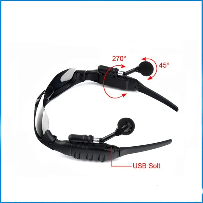 V4.1 Wireless Bluetooth Outdoor Sunglasses Sun Glasses Stereo Handsfree Headset Earphones Earbuds for smart phone in retail HBS-368 